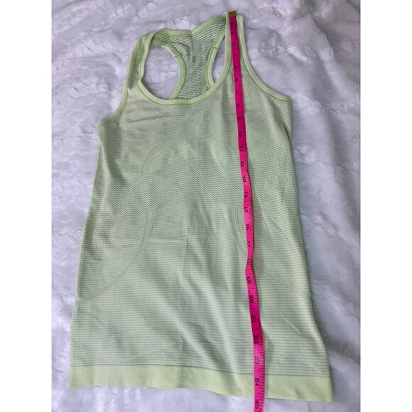 Lululemon Run Swiftly Tech Racerback Tank Top Light Neon Yellow Green Stretchy 4 - Picture 7 of 7